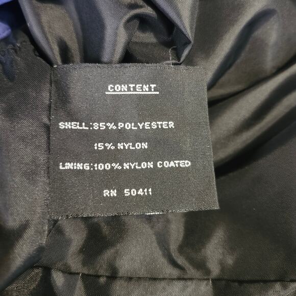 FSL Collection Women's Zip Up Detachable Hood Pockets Blue Lined Jacket Medium - Picture 11 of 16